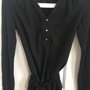 Black belted blouse